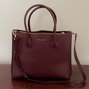 Michael Kors Mercer Large Accordion Pebbled Leather Convertible Tote